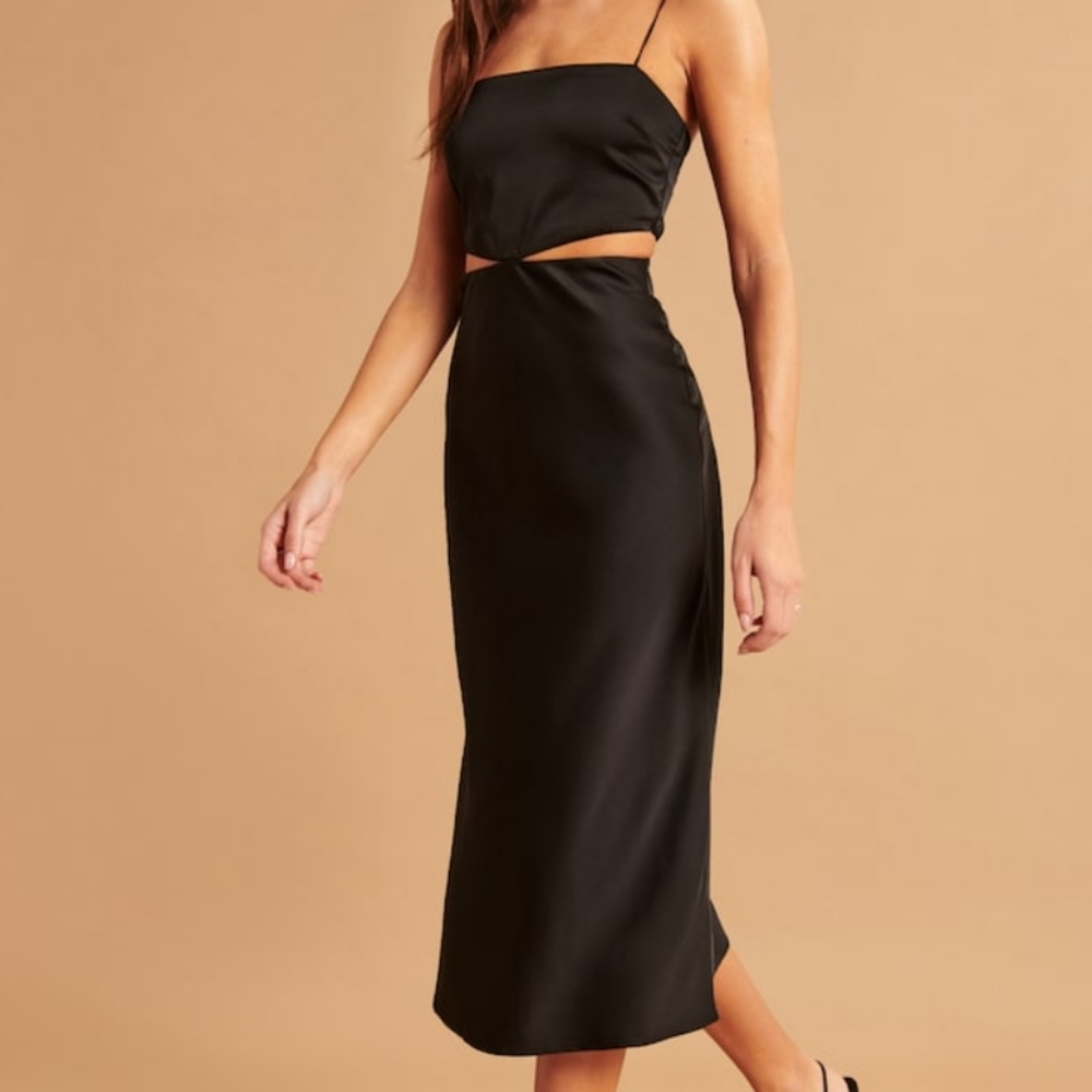 Satin Cut Out Dress